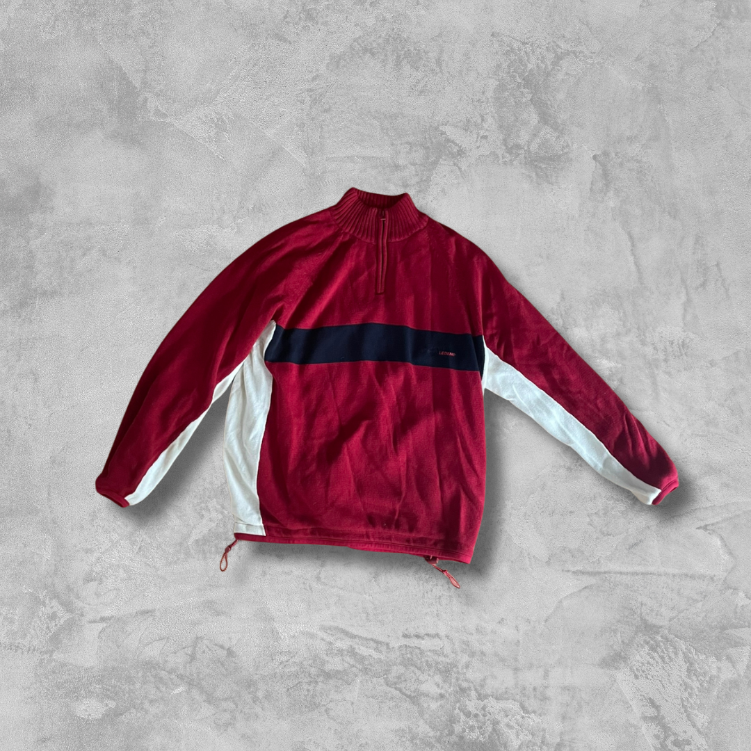 Vintage Ross River Clothing Half-Zip Pullover Rot XL