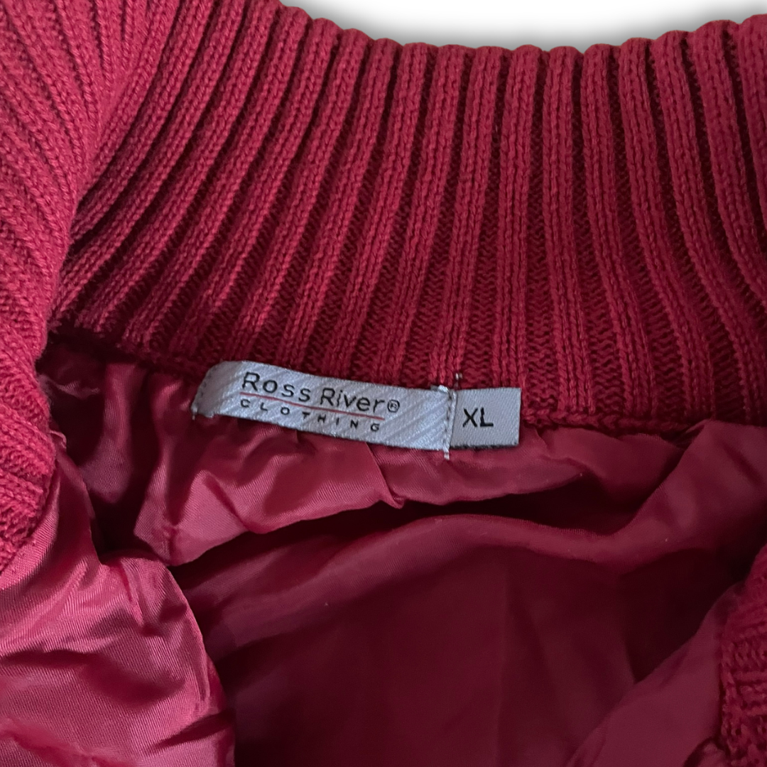 Vintage Ross River Clothing Half-Zip Pullover Rot XL